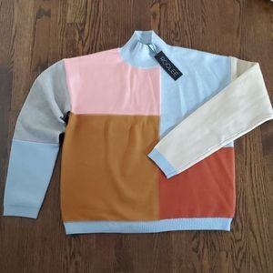 NWT Roolee Patchwork Sweater
